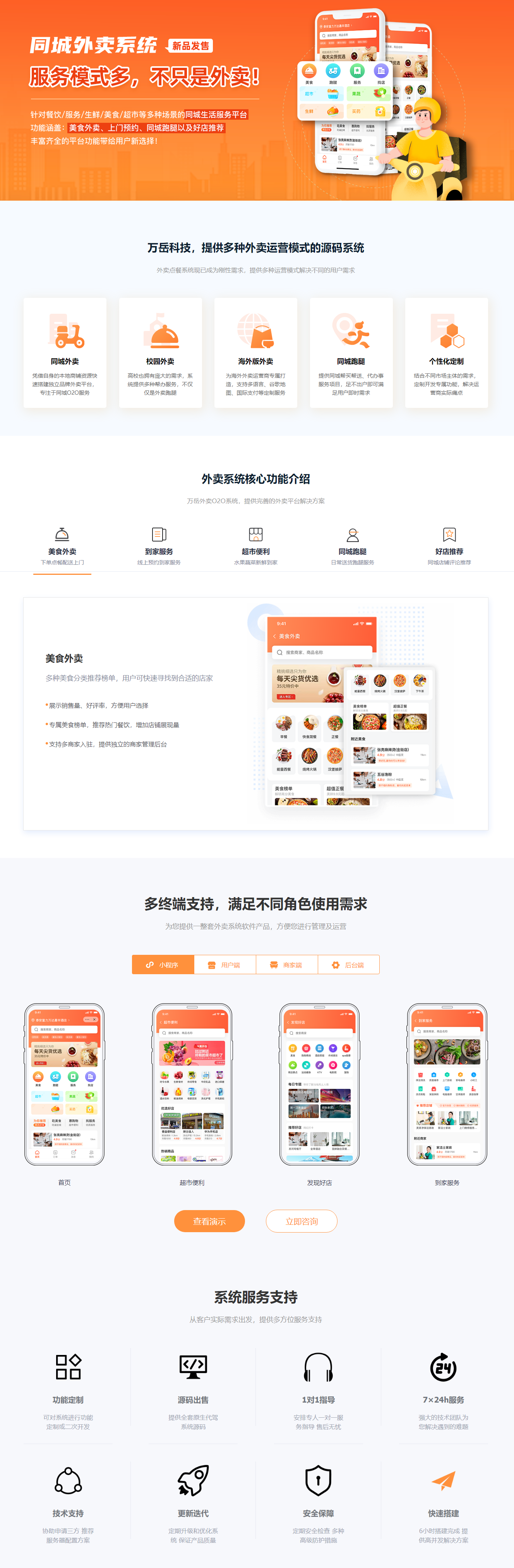 同城外卖系统源码丨同城O2O配送外卖小程序丨外卖APP丨仿美团饿了么骑手导航配送平台H5-腾讯云应用市场