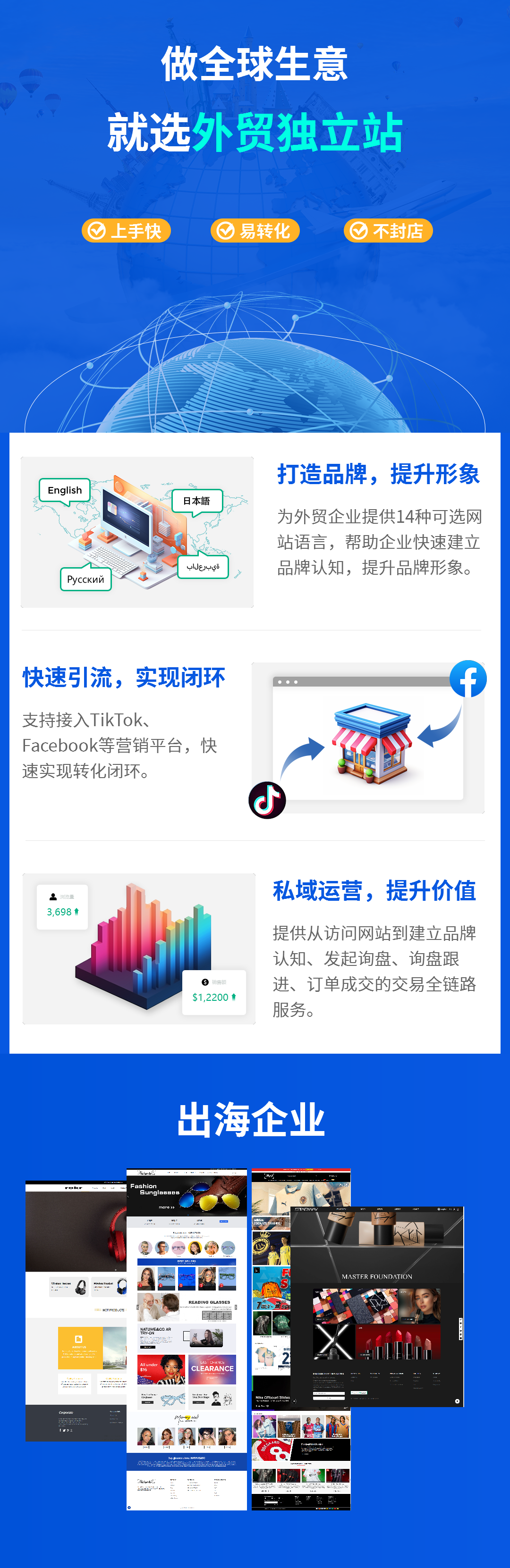 外贸独立站 跨境电商独立站开发-腾讯云应用市场