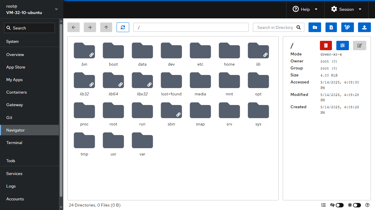Websoft9 多应用托管平台标准版 (V2.2.2_运维面板-服务器管理) -腾讯云应用市场